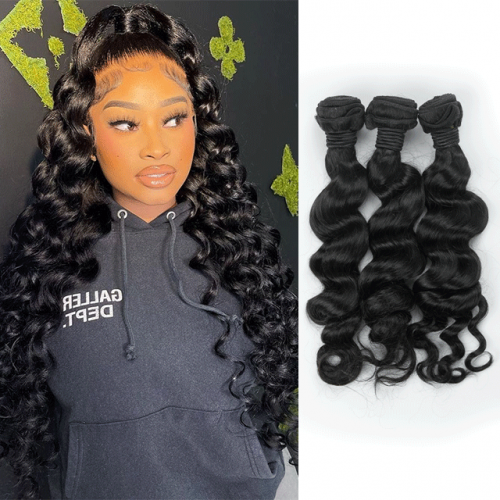 Berrysfashion Hair Atlanta New Store Mix Donors Human Virgin Hair 3pcs Bundles Loose Wave – Fast Shipping Hair